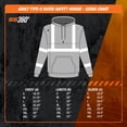 thumbnail image 7 of SafetyShirtz SS360º American Grit Hi Vis Hoodie for Men - Heavy-Duty Polyester with Soft Combed Fleece Interior - Type-O - Meets ANSI/ISEA 107-2020, Black - Small, 7 of 7