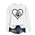 thumbnail image 2 of Workout Tops for Women Viikei Womens Sweatshirts Plus Size,Long Sleeve Shirts for Women Fall Womens Tops,Women's Round NeckSt. Patrick's Day Printed Long Sleeved Top Sweatshirts White M, 2 of 4