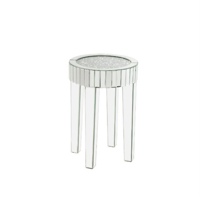 Acme Furniture 84712 Table d'Appoint, Miroir et Faux Diamants