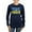 Navy, variant on CafePress - Distressed, 80S Style, Ukraine, Ghost Of Kyiv, Zel - Women's Long Sleeve Graphic Tee Casual Fit