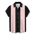 thumbnail image 4 of Inglocry Men's Vintage Bowling Shirt Short Sleeve Button Down Summer Cuba Beach Shirts Mens Hawaiian Shirt Pink XL, 4 of 4