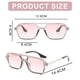 thumbnail image 2 of Gafas de sol cuadradas retras de la moda simple de las gafas de sol huecas del haz doble, hechas de PC, 2 of 5