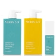 thumbnail image 1 of Medix 5.5 Cuidado de la piel antienvejecimiento Juego de 3 piezas Crema corporal con vitamina C + Jabón facial y gel de baño exfoliante con ácido glicólico AHA + Suero exfoliante 10% AHA para golpes K, 1 of 5
