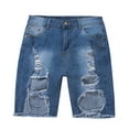 thumbnail image 2 of goowrom Women Slim Jeans High Waist Ripped Hole Washed Distressed Shorts, 2 of 8