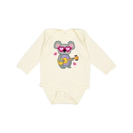 

Inktastic Koala Cute Girls Guitar Outfit Gift Baby Girl Long Sleeve Bodysuit