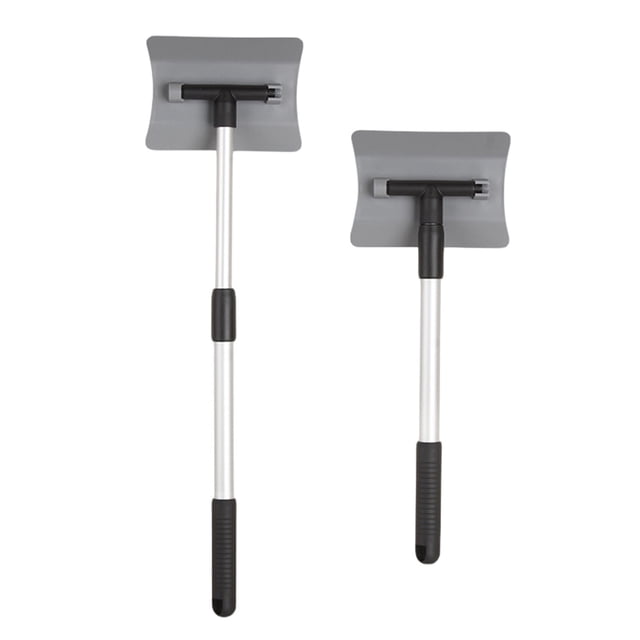 BotaniNest Heavy Duty Removal Scraper With Extendable Aluminum Pole For Windshield And Auto Glass Efficient Ice Brush And Squeegee Combo