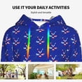 thumbnail image 4 of Kdxio Hockey Print Womens Oversized Hoodies Sweatshirts Hooded Pullover Tops Sweaters Casual-Medium, 4 of 7