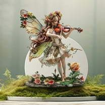 Begzeat Bohemian Fairy Flower Pot Decoration,Flower Fairy Pot Decoration,Garden Ground Insert,Fairy Garden Accessories,DIY Acrylic Bohemian Flower Pot,Fairy Garden Figurines