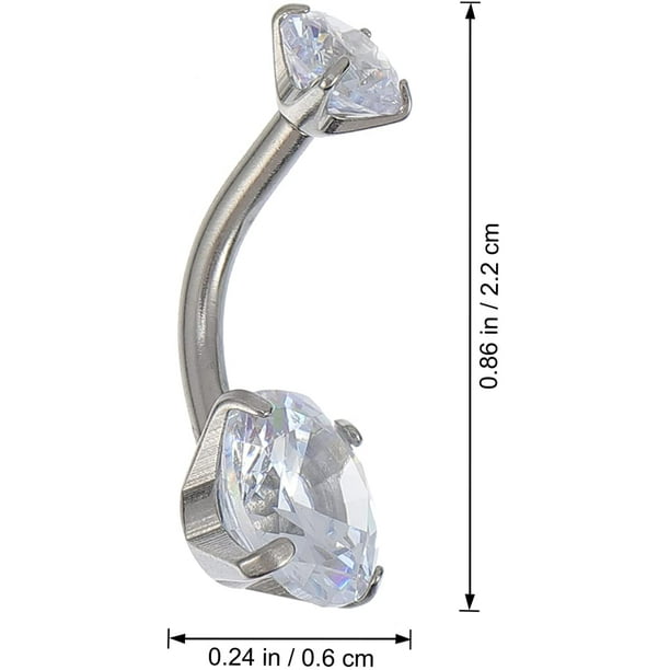 Black diamond belly ring deals