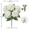 thumbnail image 6 of White Hydrangea Artificial Flowers Large Artificial Hydrangeas Silk Flowers for Home Decor Indoor Wedding Flowers Bouquets Faux Flowers Kitchen Centerpiece Table Decorations, 6 of 7