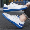 thumbnail image 4 of Men's Canvas Casual Sneakers, Low-Top Lace-Up Comfortable Shoes with Suede Toe Cap, Lightweight Footwear for Everyday Wear, Walking, and Casual Activities, 4 of 10