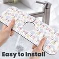 thumbnail image 6 of Xecao Hand Drawn Rabbit for Kitchen Sink Splash Guard Faucet Mat , Faucet Guard & Draining mat, (15" X 5.5" ), 6 of 7