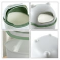 thumbnail image 4 of Cartoon Bear Trash Can Mini Desktop Trash Can with Lid Cover Office Cleaning Trash Button Desktop Storage Bin, 4 of 7
