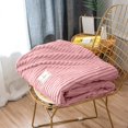 thumbnail image 4 of Clearance Under $5!Yyuenw Fleece Throw Blanket for Couch - 300GSM Soft & Warm Fluffy Yellow Blanket, Decorative and Giftable Striped Blankets for Women, Men, 40"x47", 4 of 5