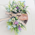 thumbnail image 6 of Spring Flower Wreath Hanging Small Bow Flower Wreath Front Door Holiday Decoration Spring Daisy Bow Wreath Artificial Plastic, 6 of 7