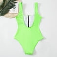 thumbnail image 6 of One Piece Swimsuit for Women One-Piece Zipper Solid Swimwear Swimsuit Bikini Swimming Beachwear, 6 of 6