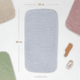 thumbnail image 4 of Comfy Cubs Muslin Burp Cloths - Large 100% Cotton Washcloths, 6 Layers (Slate, 10-Pack, 20"X10"), 4 of 7