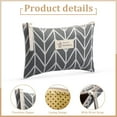 thumbnail image 6 of 4 Pieces Canvas Cosmetic Bags Set pouches for purse with Zipper Multi Functional Canvas Travel Pouch for Women Girls Vacation Travel Toiletry Bag, 4 Styles (Arrow, Plaid, Tree, Leave, Big), 6 of 7