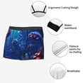 thumbnail image 3 of Balery Deep Sea Glowing Fishes Calzoncillos bóxer para hombre, ropa interior de algodón suave y transpirable con cinturilla de nailon-Small, 3 of 5