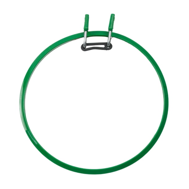 Aros de bordado Aro circular redondo Anillo de bordado de plástico Marco de costura flexible verde