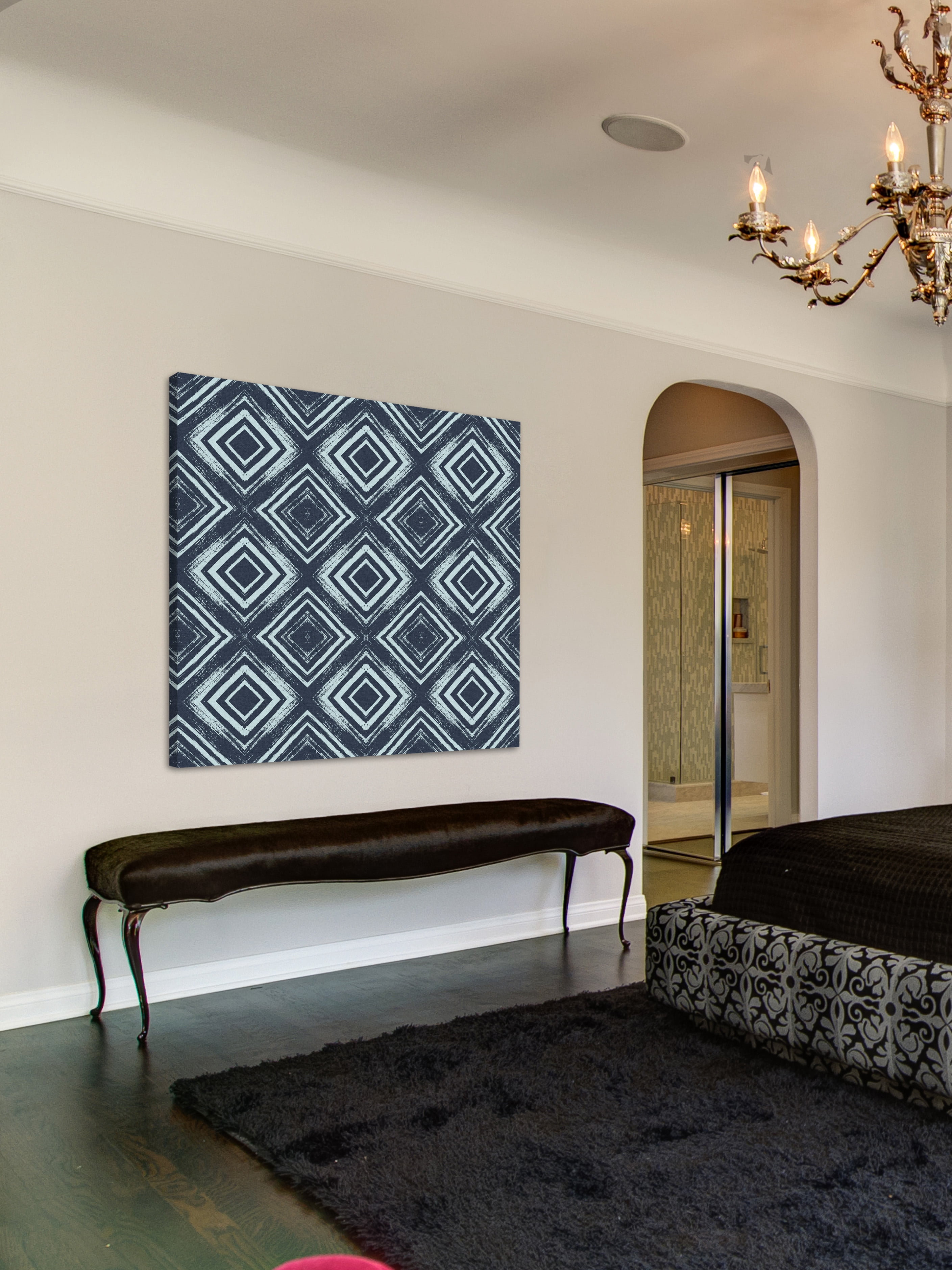 "Square Pattern" Painting Print on Wrapped Canvas