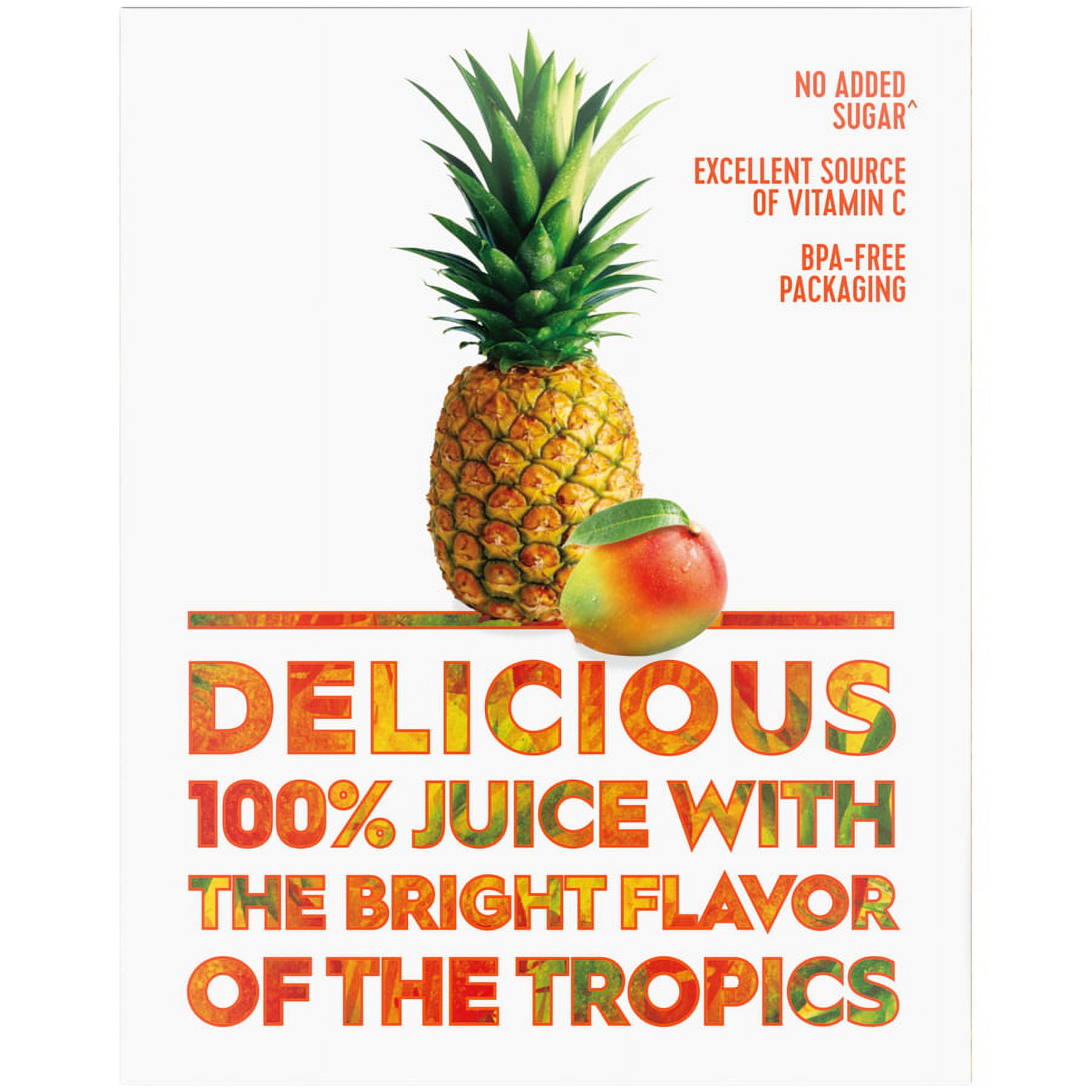 Dole Jaya 100% Pineapple & Mango Juice, Tropical Juice Drink, 8.4 Oz Cans, 4 Ct - image 3 of 6