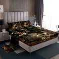 thumbnail image 1 of Tree Camouflage Deer Sheets - 4 Piece Camo Branches Rustic Deer Sheet Set - Deer Hunting Bed Sheets Set Boys Running Deer Hunting Cabin Lodge Bed Set (Queen Size), 1 of 6
