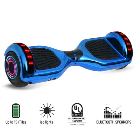 - Hoveroid Hoverboard - Chrome Blue - 6.5