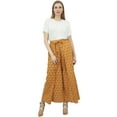 thumbnail image 6 of Phagun Thai Fisherman Pants Orange Women's Printed Trousers Tie Knot Waist-S, 6 of 7