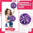 thumbnail image 2 of Zhangyh Pom Poms Cheerleading,Fluffy Cheerleader Pompoms with Finger Friendly Ring,Metallic Pom Poms Cheerleading for Celebration (Blue, 4 Pack), 2 of 7
