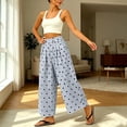 thumbnail image 6 of acuever Women's Polka Dot Wide Leg Pants - High Waisted Loose Fit Casual Trousers All-Match Women's Pants, 6 of 6