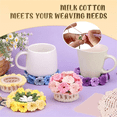 thumbnail image 3 of Posavasos de lirio de los valles hechos a mano, posavasos de crochet con flores en 3D, posavasos de lirio de los valles tejidos a mano, 3 of 6