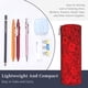 thumbnail image 3 of Disketp Red Rose Estuche Organizador de Lápices de Cuero, Estuche de Oficina con Cremallera para Bolígrafo y Lápiz, 3 of 6