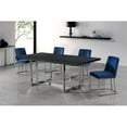thumbnail image 4 of Pemberly Row Modern / Contemporary Navy Velvet Dining Chair (Set of 2), 4 of 6