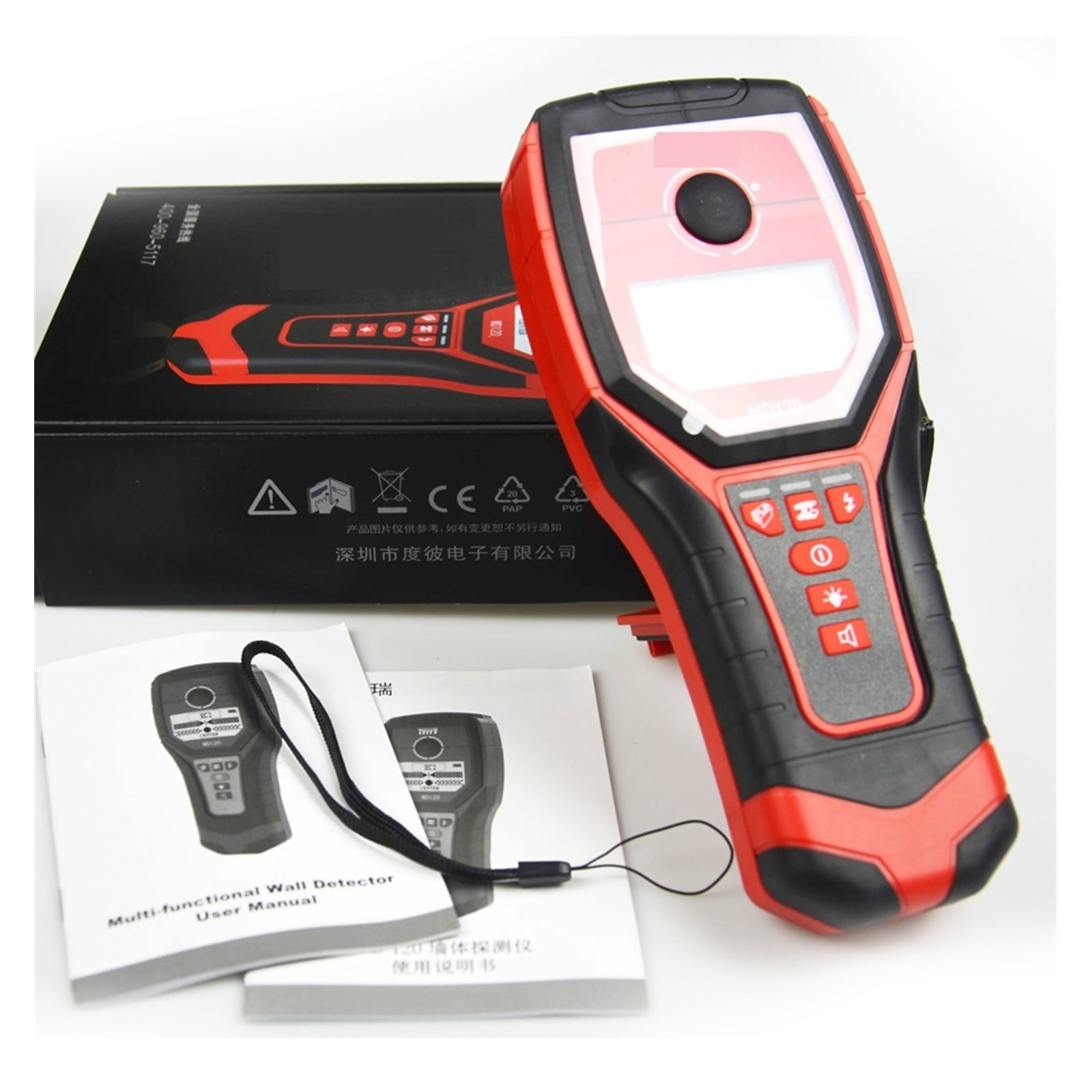 Professional Water And Electricity Installation Metal Wood Cable Wire Reinforced Multi-functional Wall Detector Scanner Tracker ,Portable