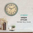 thumbnail image 4 of Vintage Quartz Wall Clock 30cm Silent Non Ticking Large Numbers & HD Glass, Vintage Copper, 4 of 5