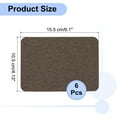 thumbnail image 2 of Uxcell 6Pcs Sofa Fabric Repair Patches Linen Fabric Patches 4.13" x 6.1" Dark Brown, 2 of 5