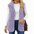 thumbnail image 2 of Yucgh Women's Hoodies Oversized Fleece Long Pullover Hooded Sweatshirts Casual Sleeveless Hoodie Jacket, Comfortable and Warm Vest for Everyday Wear, Soft Fabric,XL, 2 of 5