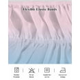 thumbnail image 5 of Minimalist Pink Bed Skirt and Blue Gradient Bed Skirts King Size 16 Inch Drop, Wrap Around Dust Ruffle&nbsp;Bedskirt with Adjustable Elastic Belt for Queen Size Beds, 5 of 7