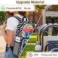 thumbnail image 6 of ZIATUBLES Clear Backpack Heavy Duty 17 Inch, Black Cat Paw Print Print Fabric & PVC Transparent Bookbag With Front & Side Pockets, Sturdy See Through Backpack for School Security, 6 of 7