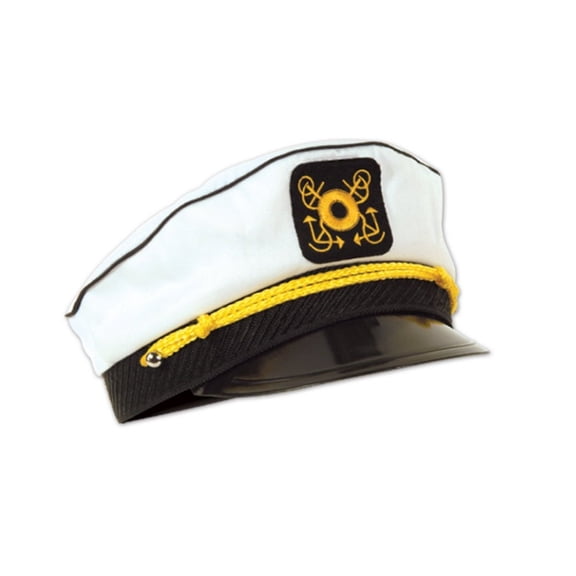 Party Central Club Pack of 12 Nautical Yacht Halloween Captain's Cap Costume Accessories - One Size