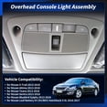thumbnail image 2 of Conjunto de Luz de Consola Superior Unique Bargains para Nissan X-Trail Altima Teana Sentra Bluebird-Sylphy 2013-2018 Lámpara de Lectura de Techo con Estuche para Gafas 26430C990C/26430C990D Beige, 2 of 7