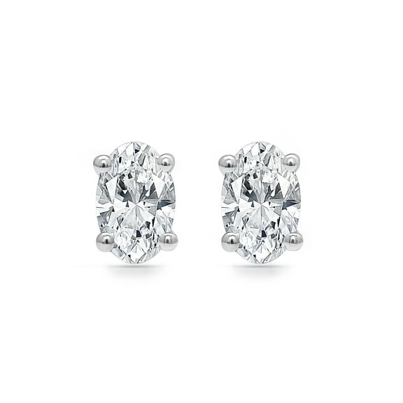 14K White Gold IGI Certified 1CTTW Stud Earrings for Women