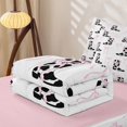 thumbnail image 5 of Homewish Black White Cow Print Cowgirl Boots Bow Print Zipper Twin Comforter Sets with Fitted Sheet and 2 Pillowcases,Country Style Zipper Bedding Set For Girls,Reversible,4-Piece, 5 of 7