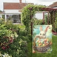 thumbnail image 7 of Easter Flower Bunny Garden Flags, 17.72x11.8 inch Linen Patio Decor for Outdoor Holiday Display, Spring Themed Yard Ornament, 7 of 7