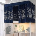 thumbnail image 1 of Printed Dormitory Bed Curtain With Rope & Clasp College Single Bed Shade Cloth For 4/4.5 Inch, 1 of 5