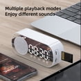 thumbnail image 4 of SHAR Multifunctional Smart Fm Radio Speaker Bluetooth Alarm Clock Mirror Clock (black), 4 of 5