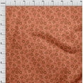 thumbnail image 4 of oneOone Tissu en Coton Cambric Pêche Foncé Feuilles & Trèfle Projets de Couture Tissu Imprimé au Mètre 42 Pouces de Large, 4 of 5