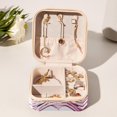 thumbnail image 6 of Pink Monkey Travel Portable Square Jewelry Box with Necklace Organizer, Earring Organizer, and Display Case - Ideal for Rings, Earrings, Necklaces, Bracelets, and More - Suitable for Girls and Women, 6 of 6