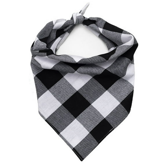 Babero para mascotas, toalla para la saliva, babero triangular, pañuelo rojo a cuadros para perros